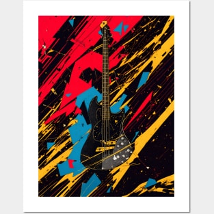 Cosmic Bass Riff: Shattering Musical Dimensions for bass player Posters and Art